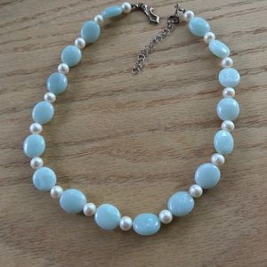 Handmade be me: beaded necklace Amoznite gemstone